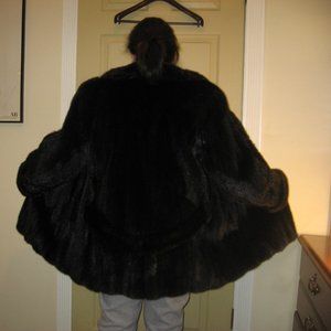 Black Mink 3/4 Length Jacket